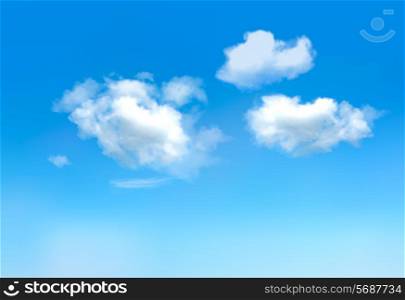 Blue sky with clouds.Vector