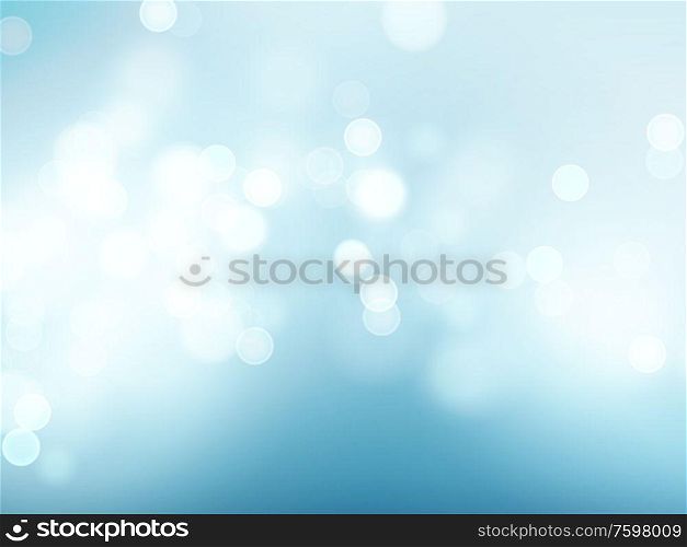 Blue sky with lens flare and bokeh pattern background. Vector illustration EPS10. Blue sky with lens flare and bokeh pattern background. Vector illustration