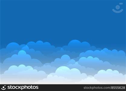 blue sky with shiny clouds background design