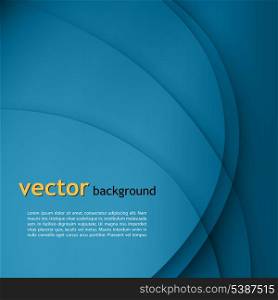 Blue smooth twist light lines vector background.