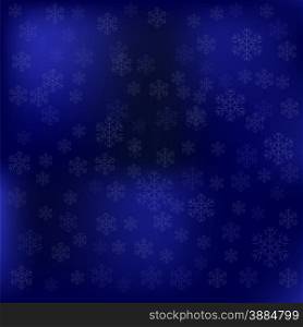 Blue Snow Winter Background. Snowflakes on Blue Background.. Blue Snow Winter Background