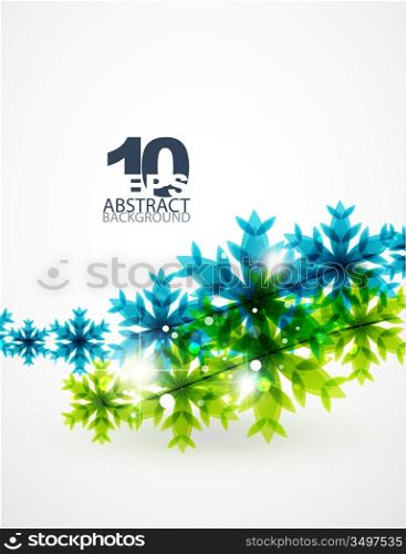 Blue snowflake abstract background