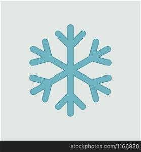 Blue snowflake icon vector isolated