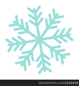 Blue snowflake icon. Winter cold sign. Snow element isolated on white background. Blue snowflake icon. Winter cold sign. Snow element
