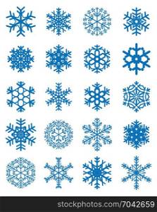 blue snowflakes