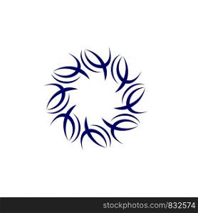 Blue Spa Flower Logo Template Illustration Design. Vector EPS 10.