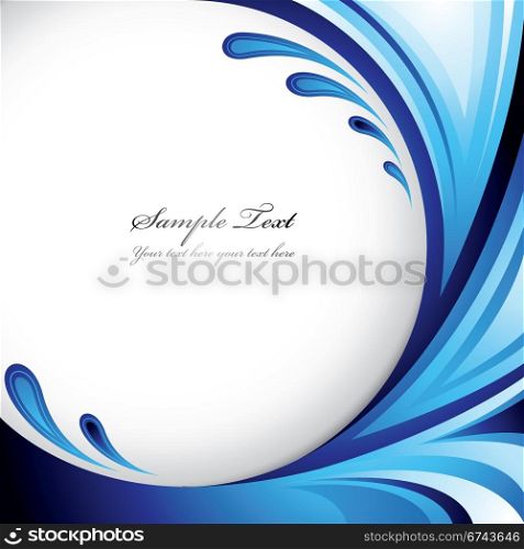 Blue splash background. A splash of blue colors - Background design for your text