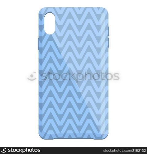 Blue splash phone case icon cartoon vector. Smartphone cover. Back template. Blue splash phone case icon cartoon vector. Smartphone cover