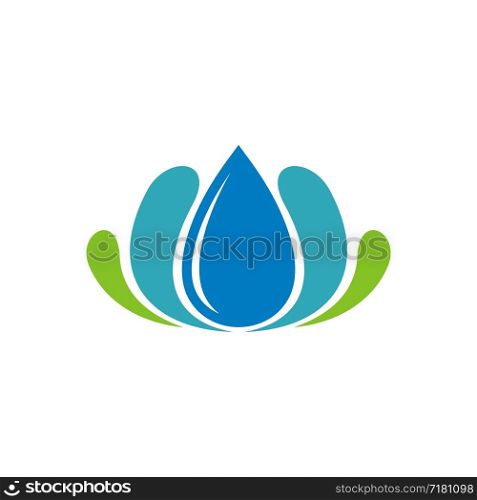 Blue Splash Water Ornamental Logo Template Illustration Design. Vector EPS 10.