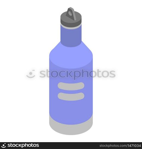 Blue sports thermos icon. Isometric of blue sports thermos vector icon for web design isolated on white background. Blue sports thermos icon, isometric style