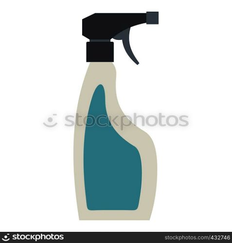 Blue sprayer bottle icon flat isolated on white background vector illustration. Blue sprayer bottle icon isolated