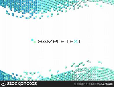Blue squares mosaic abstract background, vector illustration