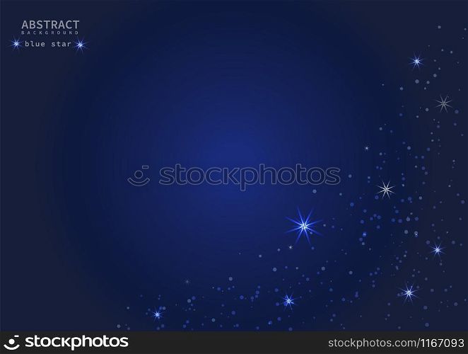 Blue star background. Vector illustration