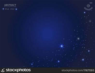 Blue star background. Vector illustration