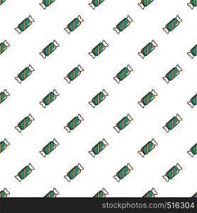 Blue striped candy pattern seamless repeat in cartoon style vector illustration. Blue striped candy pattern