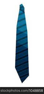 Blue striped necktie icon. Isometric of blue striped necktie vector icon for web design isolated on white background. Blue striped necktie icon, isometric style