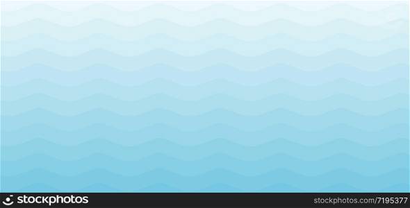 Blue stripes wave or wavy pattern background and texture. Sea view nature. Vector illustration