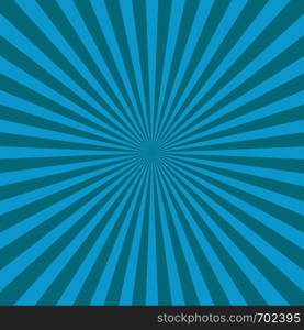Blue Sun rays background in flat design. Eps10. Blue Sun rays background in flat design