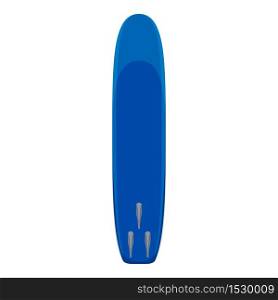 Blue surfboard icon. Cartoon of blue surfboard vector icon for web design isolated on white background. Blue surfboard icon, cartoon style