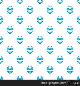 Blue swimsuit pattern. Cartoon illustration of swimsuit vector pattern for web. Blue swimsuit pattern, cartoon style