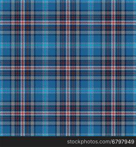 Blue Tartan Seamless Pattern. Trendy illustration for wallpapers. Tartan plaid inspired background. Suits for decorative paper, fashion design and house interior design, as well as for hand crafts