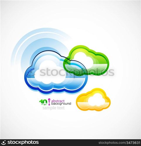 Blue technology cloud