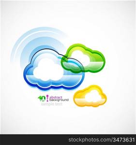 Blue technology cloud