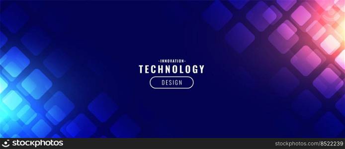 blue technology digital banner design