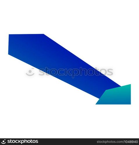 Blue tie icon. Isometric of blue tie vector icon for web design isolated on white background. Blue tie icon, isometric style