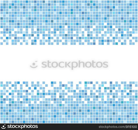 Blue tile mosaic background, stock vector illustration