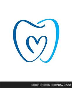 Blue tooth and heart icon. Dentistry symbol. Medical sign. Dentalhealth. Tooth sign. Clean White and healthy. Dental care. Vector icon. Medical care. Logo template.. Blue tooth and heart icon. Dentistry symbol. Medical sign. Dentalhealth. Tooth sign. Clean White and healthy. Dental care. Vector icon. Medical care. Logo template