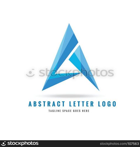 blue triangle logo template