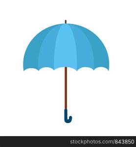 Blue umbrella icon. Blue umbrella isolated on white background. Stock vector in cartoon style