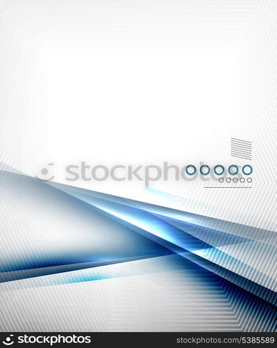 Blue vector blur motion lines business template for business, technology, presentation, layout template