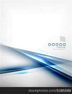 Blue vector blur motion lines business template for business, technology, presentation, layout template