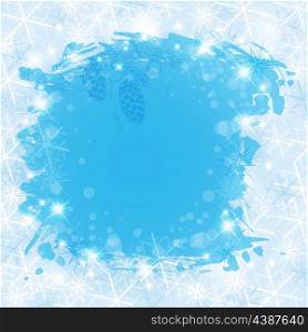 Blue vector Christmas background with snowflakes