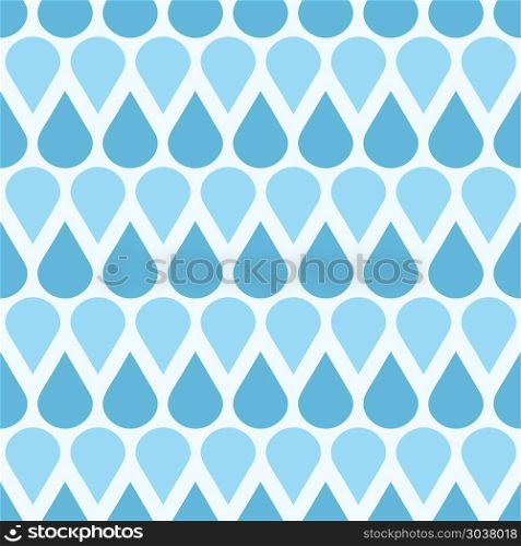 Blue vector falling water drops seamless pattern. Blue vector falling water drops seamless pattern. Rain weather background illustration