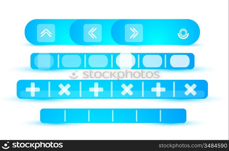 Blue vector header set