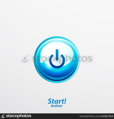 Blue vector start button