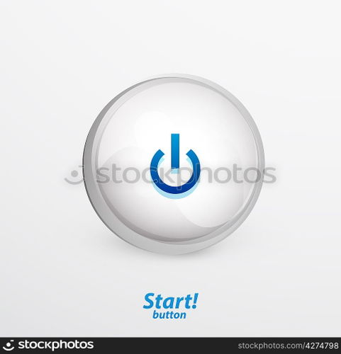 Blue vector start button