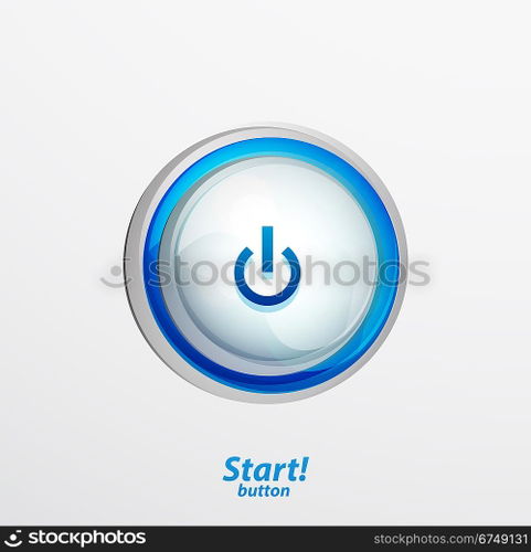 Blue vector start button