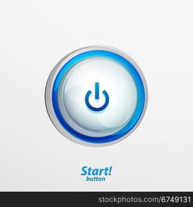 Blue vector start button