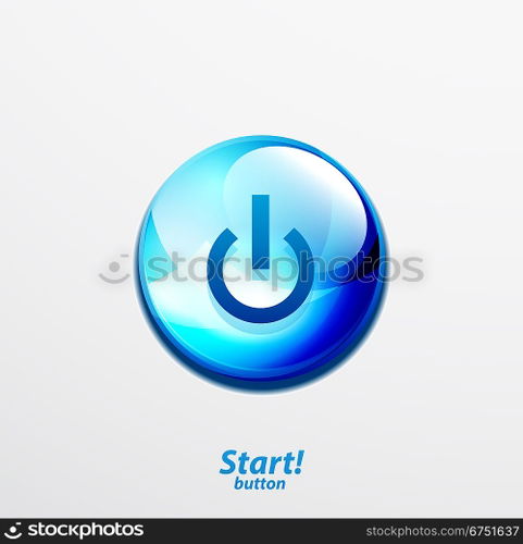 Blue vector start button