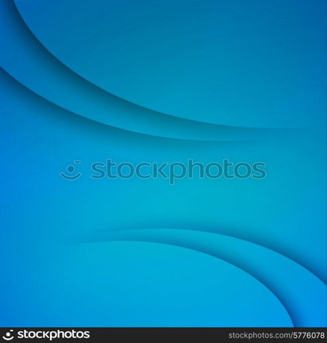 Blue vector Template Abstract background with curves lines and shadow. For flyer, brochure, booklet and websites design