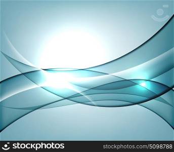 Blue vector Template Abstract background with transparent curves lines. For flyer, brochure, booklet and websites design.. Blue wavy vector Template Abstract background with transparent curves lines. For flyer, brochure, booklet and websites design.