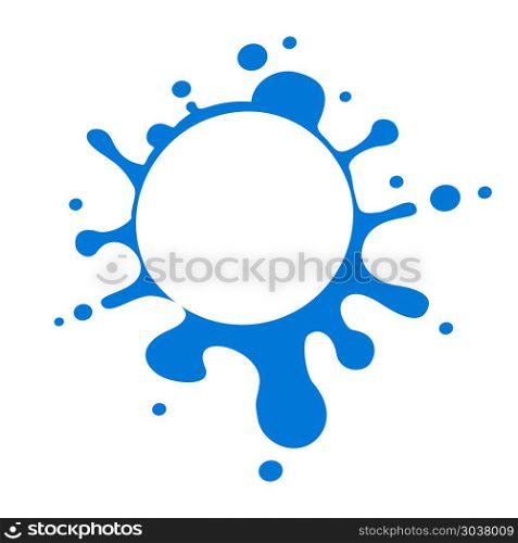 Blue vector water splash isolated over white. Blue vector water splash isolated over white. Liquid fresh droplet illustration