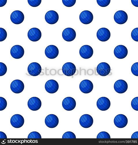 Blue volleyball ball pattern. Cartoon illustration of blue volleyball ball vector pattern for web. Blue volleyball ball pattern, cartoon style
