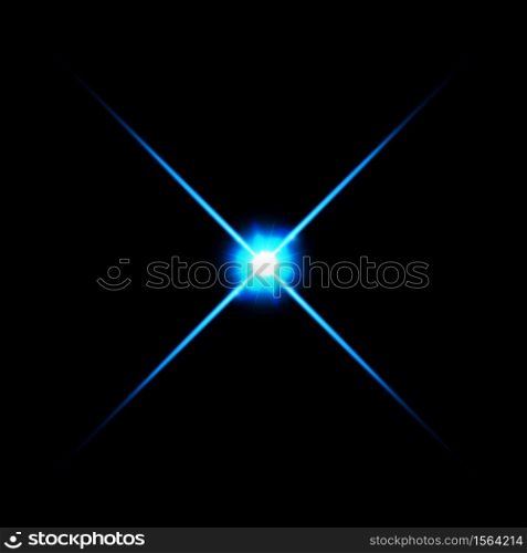 Blue warm color bright lens flare flashes leak for transitions on black background.. Blue warm color bright lens flare flashes leak for transitions on black background
