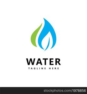 Blue Water Drop Logo Icon Vector Design