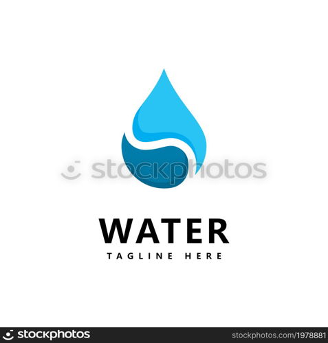 Blue Water Drop Logo Icon Vector Design